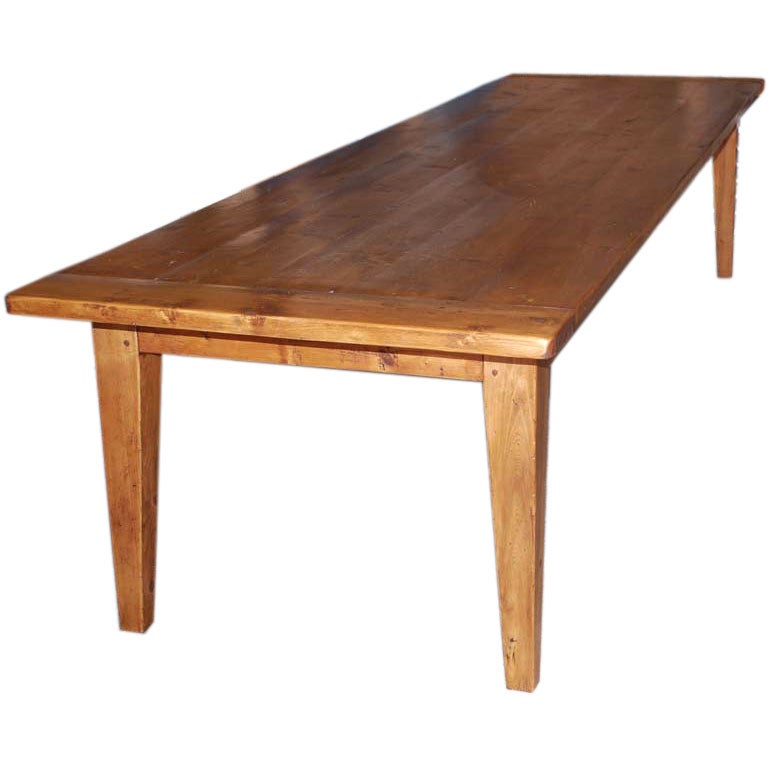 Harvest Table Made from Reclaimed Antique Pine. Expandable! For Sale at