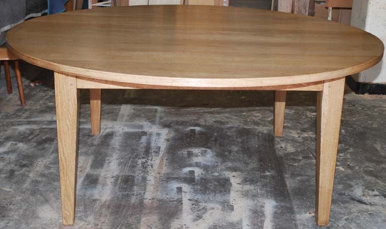 round mission style dining table