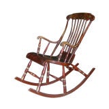 Antique Swedish 6 Legged Rocking Chair