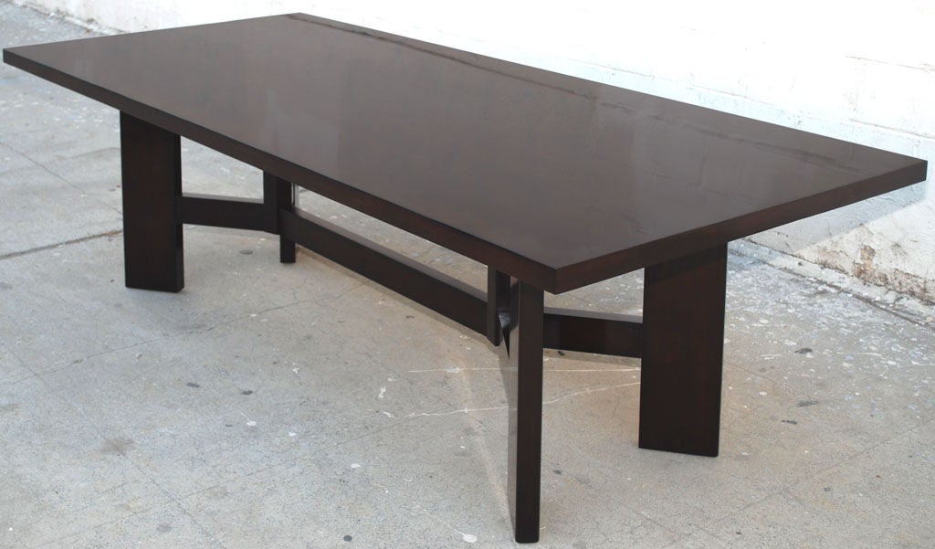 American Dining Table in Solid Walnut, Custom Made by Petersen Antiques