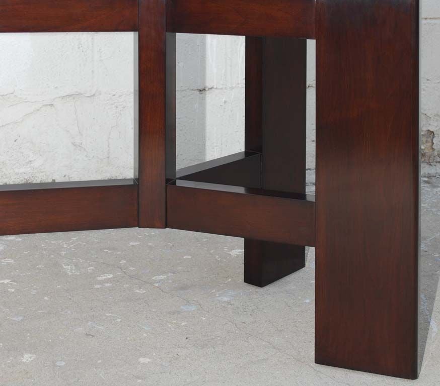 Contemporary Dining Table in Solid Walnut, Custom Made by Petersen Antiques