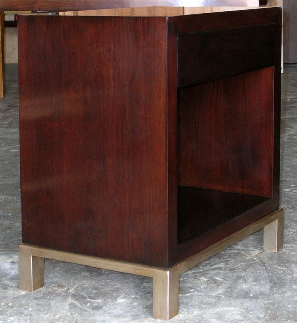 Contemporary Bedside Cabinets in Solid Walnut, by Petersen Antiques
