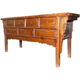 Antique Seven Drawer Console Table