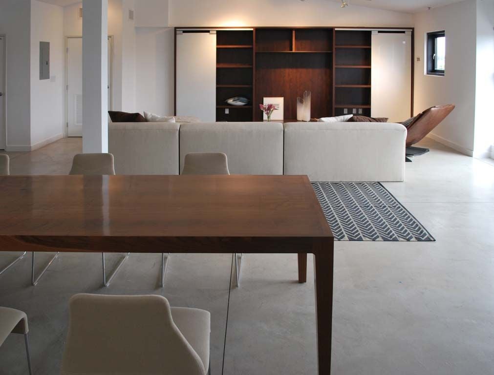 Contemporary Parsons Table in Solid Book-Matched Walnut