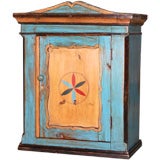 Antique Painted Wall or Floor Cabinet