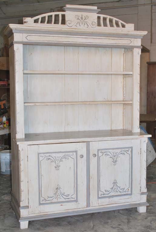 Hand-Painted Painted Hutch