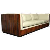 Beautiful rosewood case sofa by Milo Baughman