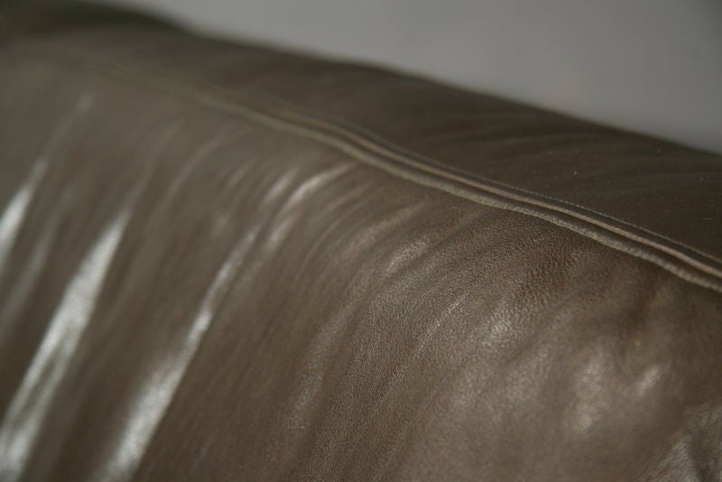 Brown leather sectional sleeper sofa by De Sede 1