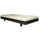 Brazilian rosewood day bed with cream leather