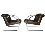 Pair of "Arc Lounge" chairs by Charles Gibilterra