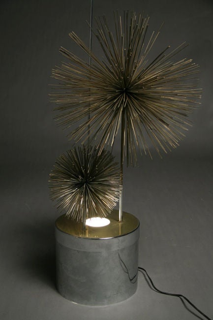 Chrome Sea urchin decorative floor lamp by Curtis Jere