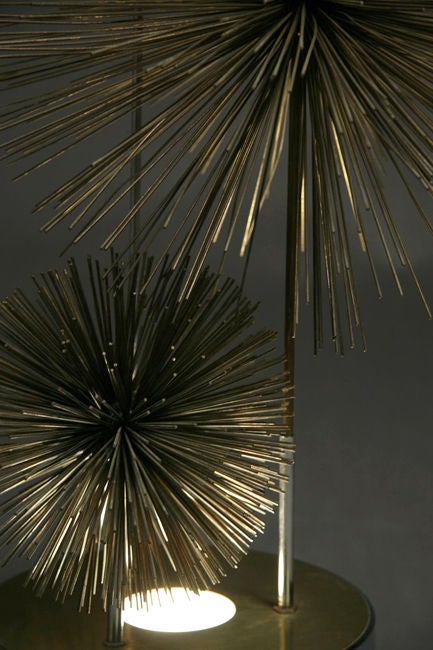 Sea urchin decorative floor lamp by Curtis Jere 1