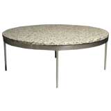 Granite and steel coffee table by Nicos Zographos