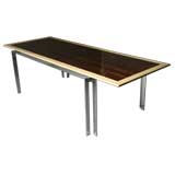 NOHO Modern rosewood, oak and solid steel "Caterpillar" table
