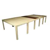 Bleached oak and rosewood conference table by Borge Mogensen