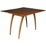 Brazilian exotic wood flip top table with arched legs