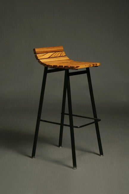 Contemporary Thomas Hayes Studio limited edition bar stools in various woods