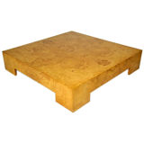 Large burl coffee table by Milo Baughman Large burl coffee table by Milo Baughman