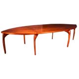 Walnut dining table with detachable ends by Allen Ditson