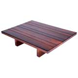 Low solid rosewood coffee table from Brazil
