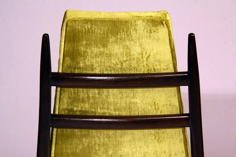Set of 10 custom green velvet dining chairs by Monteverdi-Young 4
