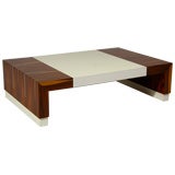 Brazilian rosewood white lacquer coffee table
