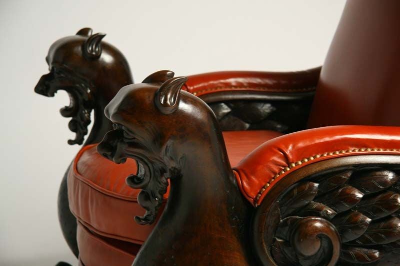 A pair of Devil headed arm chairs from a Portuguese fasienda 2