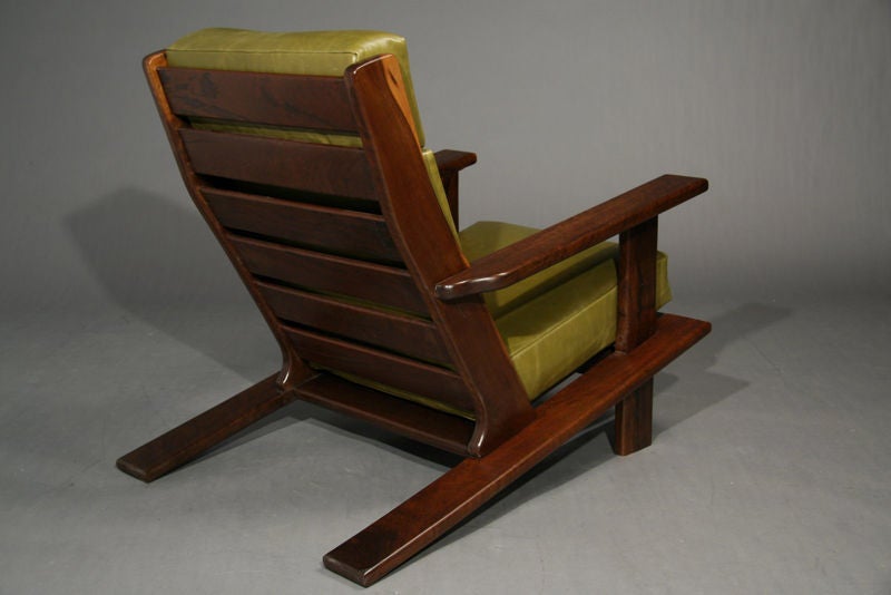 Mid-20th Century Pair of Brazilian paddle arm lounge chairs