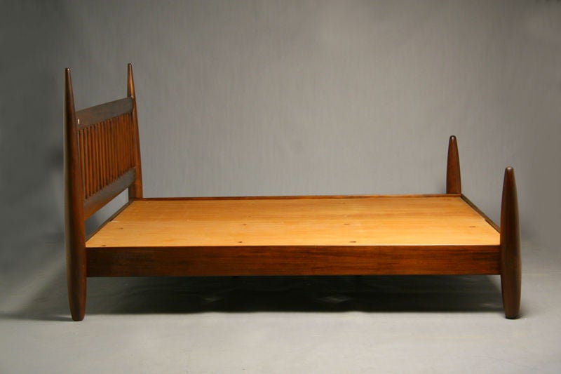 King Size exotic wood bed frame by Sergio Rodrigues at 1stDibs sercio