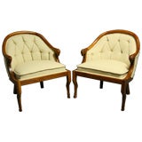 Pair of Carved Wood Ram's Head Arm Chairs by Monteverdi-Young