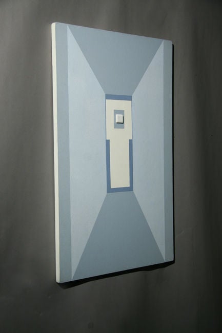 Untitled Acrylic and Paper Mixed-Media Work on Masonite by John Barbour