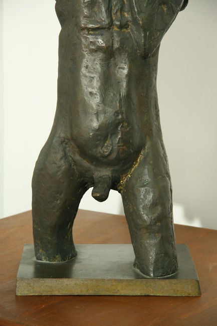 Brazilian Heavy Cast Bronze Sculpture by Xico Stockinger For Sale