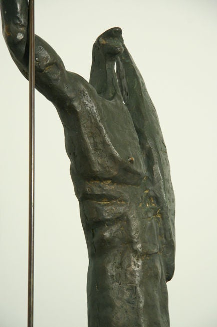 Mid-20th Century Heavy Cast Bronze Sculpture by Xico Stockinger For Sale