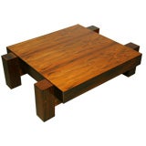 Rectangular rosewood coffee table from Brazil