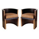 Art Deco Barrel Chairs