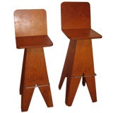 Vintage Set of Four "De Stijl" Barstools