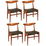 Vintage Set of Four Chairs / Hans Wegner