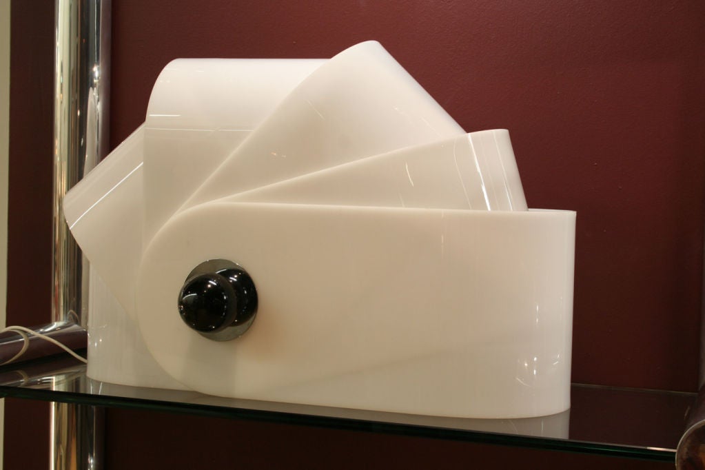 Gherpe lamp in white perspex, Superstudio, Poltronova