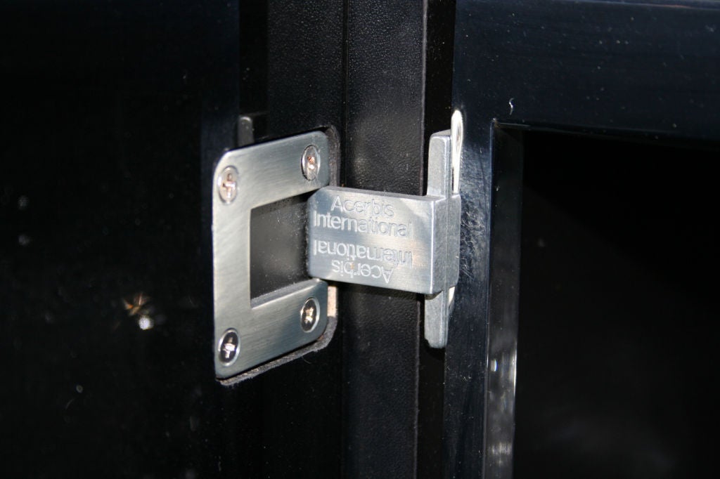 French Roche Bobois Black lacquer Buffet