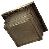 French Art Glass Ceiling Square-three fixtures