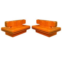 Pair of Benches / Sofas by prevost and favriau French circa 1960