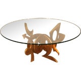Solid Bronze Coffee Table Signed Pucci De Rossi