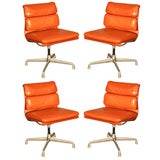 Set of Four Chairs Soft Pad Eames Miller