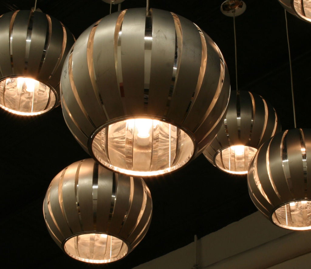 Metal EIGHT CEILING LIGHTS / FRENCH