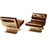 Pair of lounge chairs by Francois Monnet