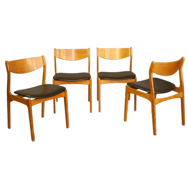Dining chairs set of four  Made in Denmark by Farso Stolefabrik