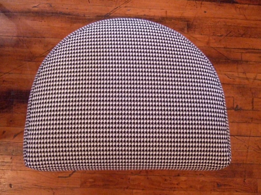 Houndstooth Stool In Excellent Condition In New York, NY