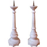 Pair of French Marble 19th C. Candlesticks