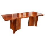 Mastercraft Black Walnut and Brass Console/Desk/Table