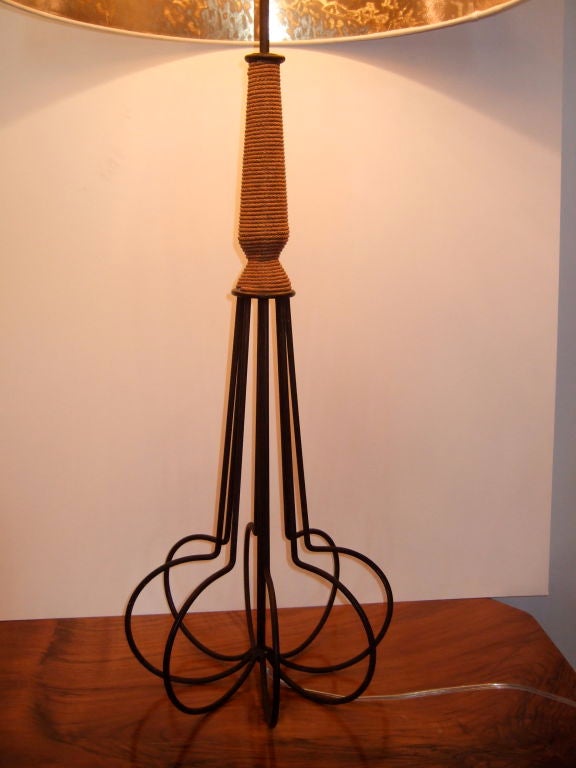 Atomic Steel and Rope Lamp